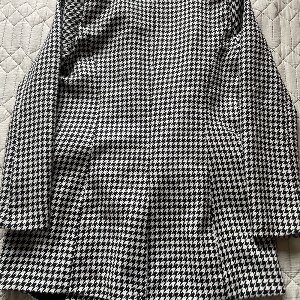 Rachel Zoe Houndstooth Double-Breasted Coat | XS | Classic Black and White Layer - Picture 7 of 8
